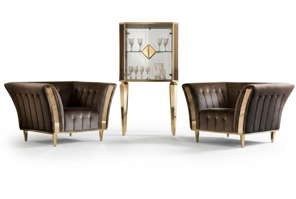 Armchair Club Lounge Reclining Chair Upholstered Sofa 1-Seater TV Velvet arredoclassic