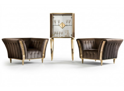 Armchair Club Lounge Reclining Chair Upholstered Sofa 1-Seater TV Velvet arredoclassic