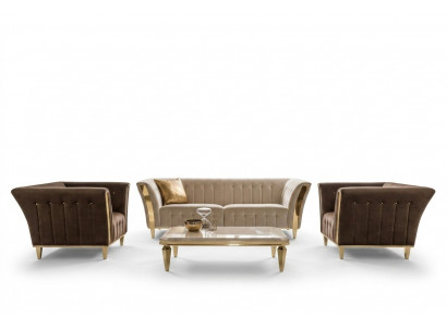 Design Sofa Set 3+1+1 Seater Couch Upholstery Sofa Suite Set Arredoclassic