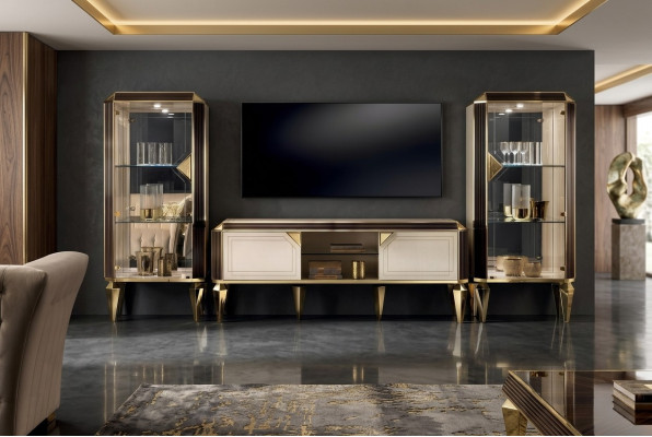 Designer RTV TV sideboard cabinet side low cupboard shelf luxury living room board