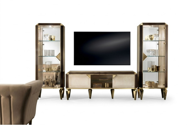 Wall unit set display cabinets cabinet living room furniture furnishings suite set