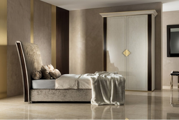 Complete bed bedroom wardrobe set beds wardrobe arredoclassic 2-piece