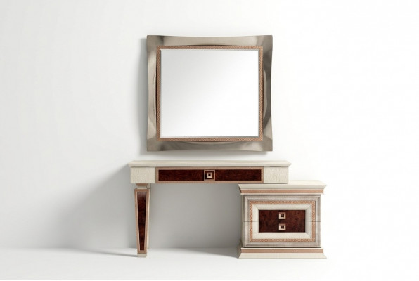 Classic wall mirror, wooden frame mirror, furniture, baroque rococo, glass frame, wall.