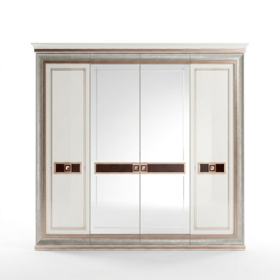 Classic wooden cabinets wardrobes bedroom closet Baroque Rococo