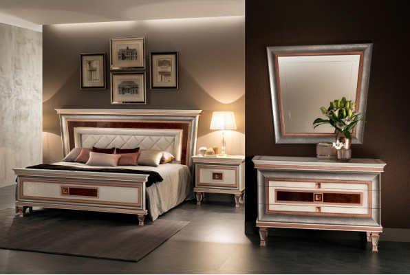 Elegant style furniture bedroom dresser cabinet classic sideboard with mirror
