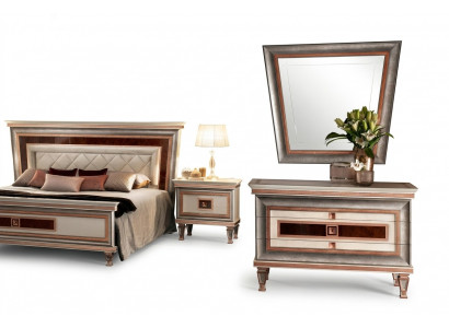 Elegant style furniture bedroom dresser cabinet classic sideboard with mirror