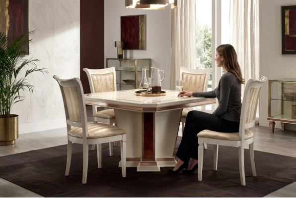 Baroque dining table wooden set dining room living room design tables
