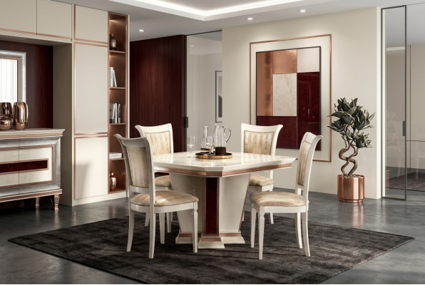 Baroque dining table wooden set dining room living room design tables