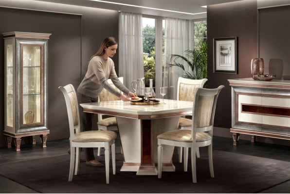 Complete set dining table 4x chairs dining room set dining group wood table tables 5-piece