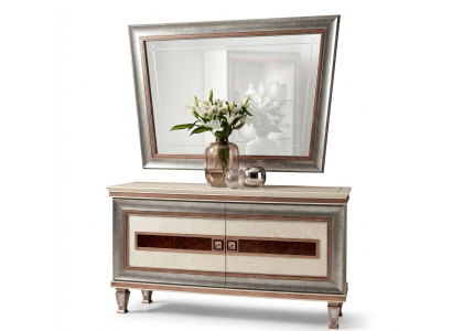 Console table, sideboard with mirror luxury furniture set console 2-piece. Made in Italy