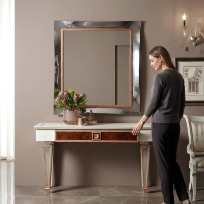 Classic Large Mirror Wall Mirror Hanging Mirror Wooden Frame Wardrobe New