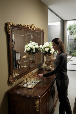 Classic Wall Mirror Wood Frame Mirror Furniture New 165x114 Glass Design Frame