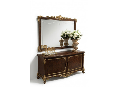 Classic Wall Mirror Wood Frame Mirror Furniture New 165x114 Glass Design Frame