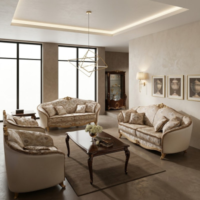 Upholstered Couches Luxury Sofa Set 3+2+1 Seater Set Sofa Arredoclassic New
