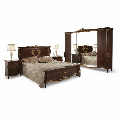 Classic Bedroom Set Bed 2x Nightstand Luxury Beds Furniture 3pc Wood New