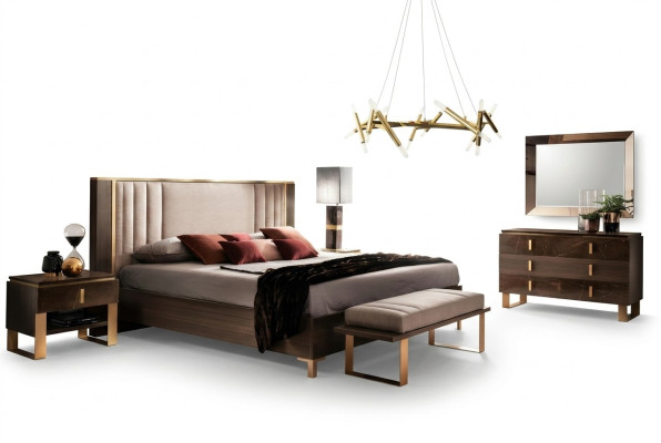 Design bedroom 6-piece complete set bed nightstand dresser Arredoclassic