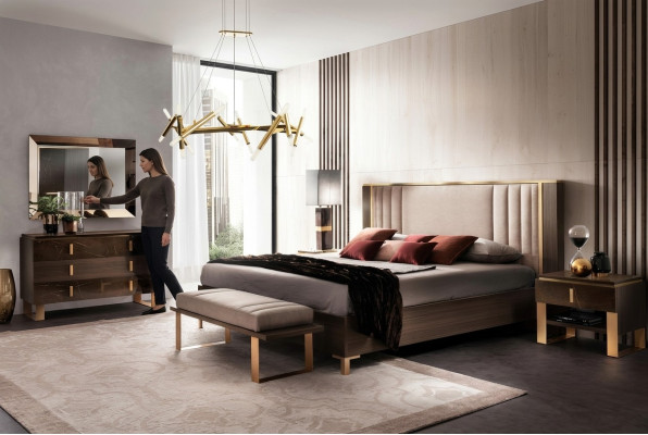 Luxury bedroom sets bed 2x nightstand classic design bed furniture 3-piece set