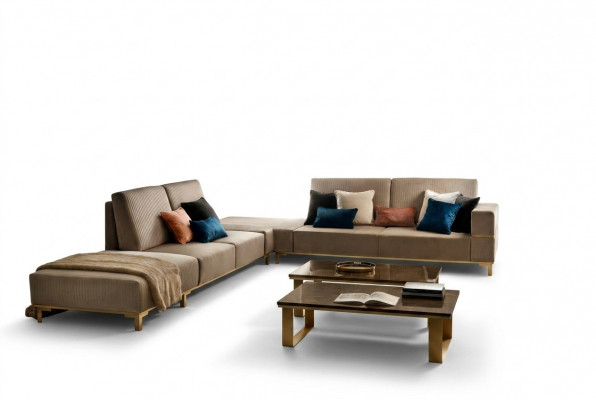 Corner sofa, sofa, couch, fabric sofa, living landscape, luxury furniture, L shape, coffee table 2-piece set