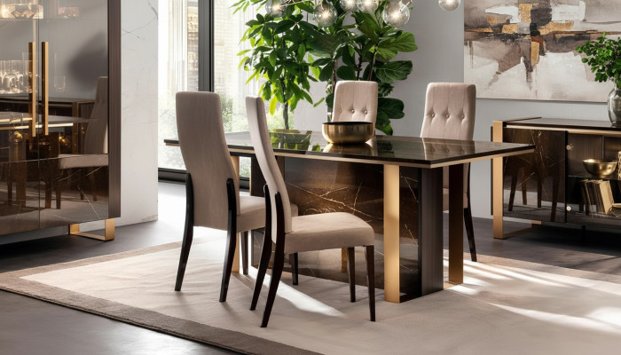 Dining table set dining room living room ensemble wood design tables 200x100cm