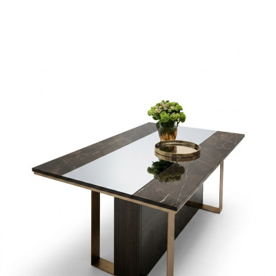 Designer dining table classic wooden dining room living room 160x90 cm new