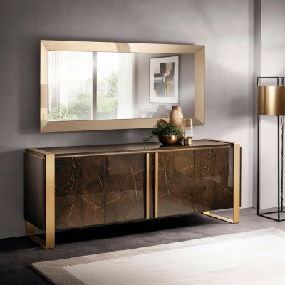 Noble design console wooden sideboard mirror dresser cabinet 2-piece console table