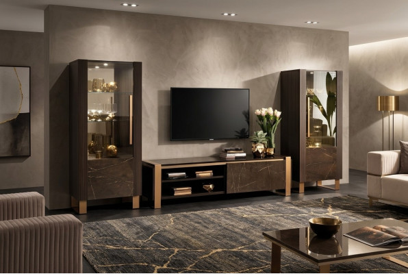 Designer TV sideboard cabinet side low board shelf room luxury living