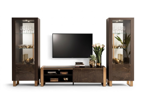 Designer TV sideboard cabinet side low board shelf room luxury living