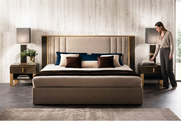 Bed 2x Nightstand Design Bedroom 3-piece Classic Luxury Bed Set Furniture