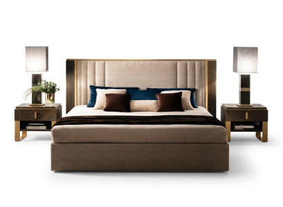 Bed 2x Nightstand Design Bedroom 3-piece Classic Luxury Bed Set Furniture