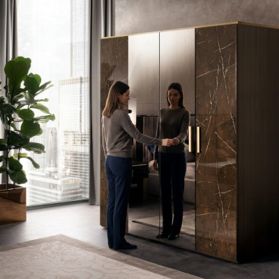 Luxury Wardrobe Closet Designer Wardrobes High Gloss Furniture Living Wood New