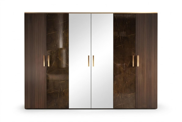 Luxury Wardrobe Closet Designer High Gloss Furniture Living Wood New