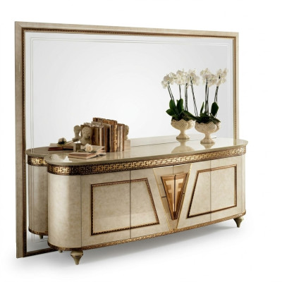 Mirror Dresser Cabinet Dressers Sideboard Bedroom Set Wood Antique Style 2-piece