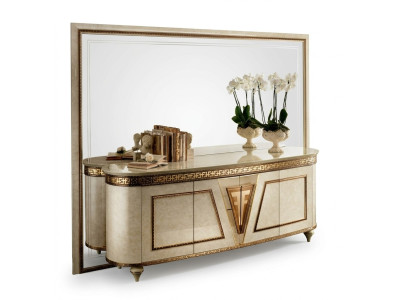 Mirror Dresser Cabinet Dressers Sideboard Bedroom Set Wood Antique Style 2-piece