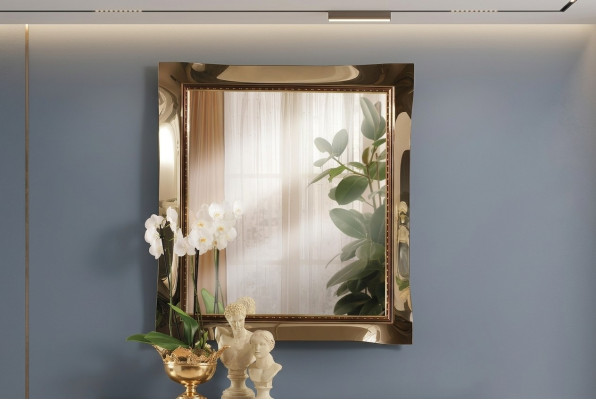 Classic wall mirror wooden frame mirror furniture hanging mirror glass frame wall