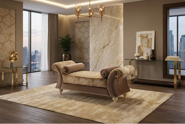 Chaiselounge Sofa Lounge Couch Lying Chaise Textile Baroque Rococo arredoclassic