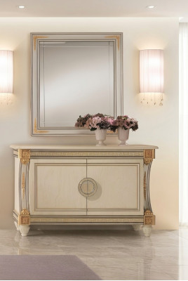 Mirror dresser cabinet chests sideboard bedroom set wood 2-piece furniture