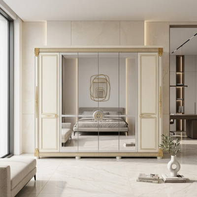 Wardrobe bedroom wood cabinet modern style cupboards luxury classic