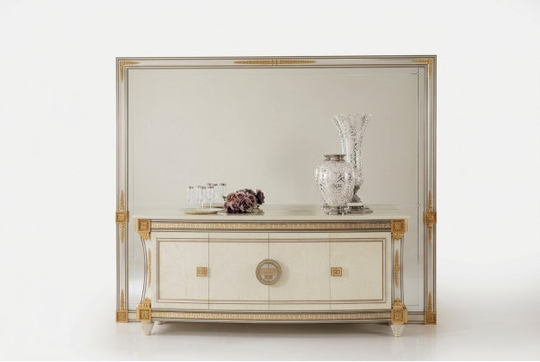 Buffet sideboard dresser mirror genuine handmade baroque rococo arredoclassic