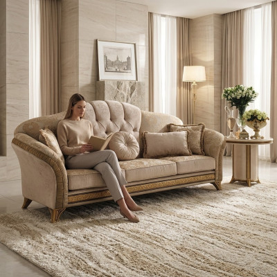 Classic luxury designer coffee table sofa living room table side tables wood