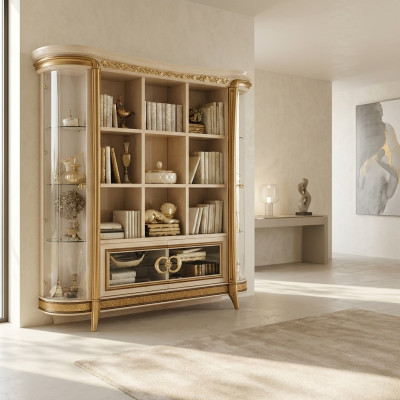 Office bookshelf file cabinet luxury furniture style antique cabinet arredoclassic