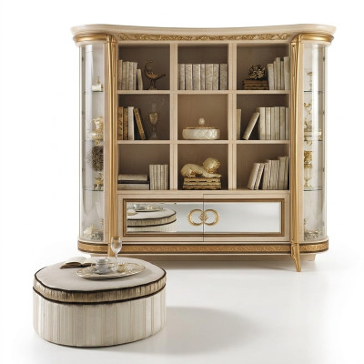 Office bookshelf file cabinet luxury furniture style antique cabinet arredoclassic