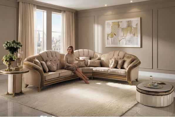 Sectional sofa L-shape sofa living area set upholstery fabric couch design furniture