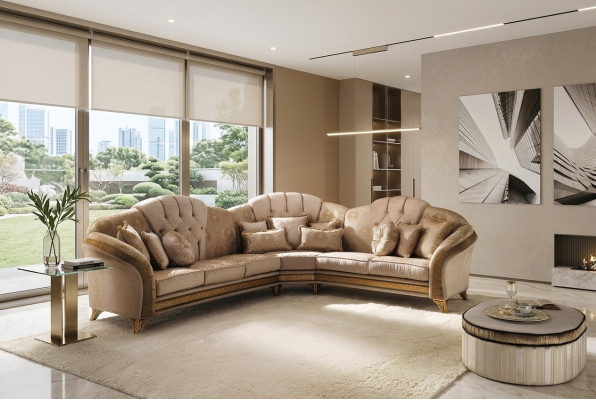 Sectional sofa L-shape sofa living area set upholstery fabric couch design furniture