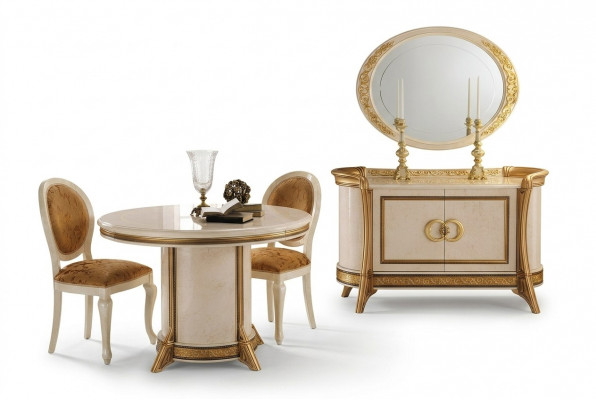 Baroque Style Furniture 2-piece Set Dresser with Mirror Luxury Wood Italian Furniture New