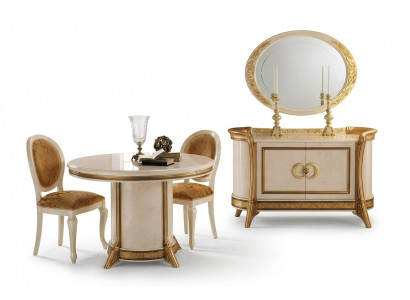 Baroque Style Furniture 2-piece Set Dresser with Mirror Luxury Wood Italian Furniture New