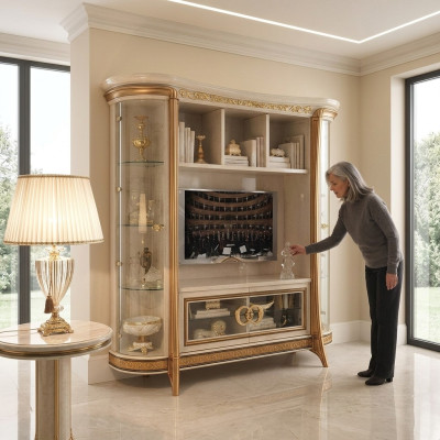 Designer living room TV wall media wall TV unit TV cabinet wall unit