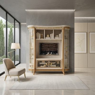 Designer living room TV wall media wall TV unit TV cabinet wall unit