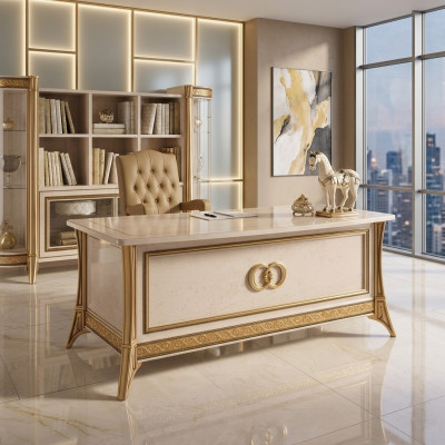 Design office desk table armchair furniture with chair 2-piece arredoclassic