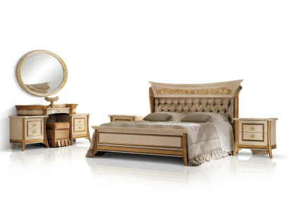 Bed 2x Nightstand Design Classic Bedroom 3-piece Luxury Bed Set Furniture