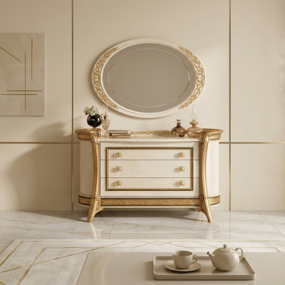 Chest of drawers, sideboards, dressers, sideboards, 3 drawers, tall cabinet, cupboard, wood, new.